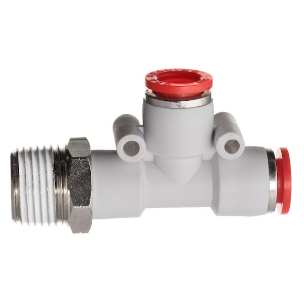 Usa Industrials Push to Connect Fitting- PBT-Male Run Tee-1/2" Tube OD x 1/2" MNPT ZUSA-PTC-PBT-596 - main